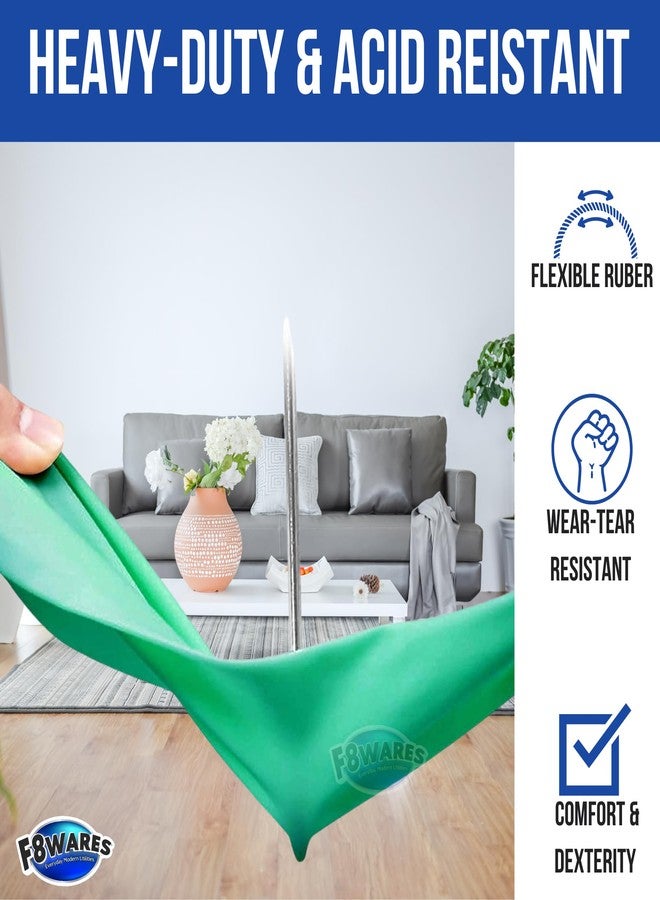 F8WARES قفازات F8WARES قابلة لإعادة الاستخدام بطول 15 بوصة، مصنوعة من النتريل المقاوم للأحماض والمواد الكيميائية، مثالية لغسل الأواني - قفازات مطاطية متينة لأعمال البستنة - قفازات يدوية للتنظيف - قفازات غسل الأطباق، مقاس كبير، عبوة من قطعة واحدة - Image 2
